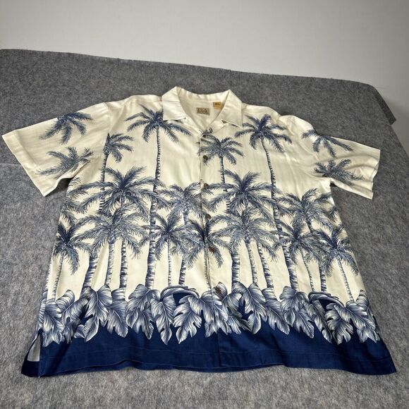 Jos A Banks Men's 100% Silk Button-up Shirt XL Short Sleeve Tropical Lot Of 3 - Picture 15 of 16